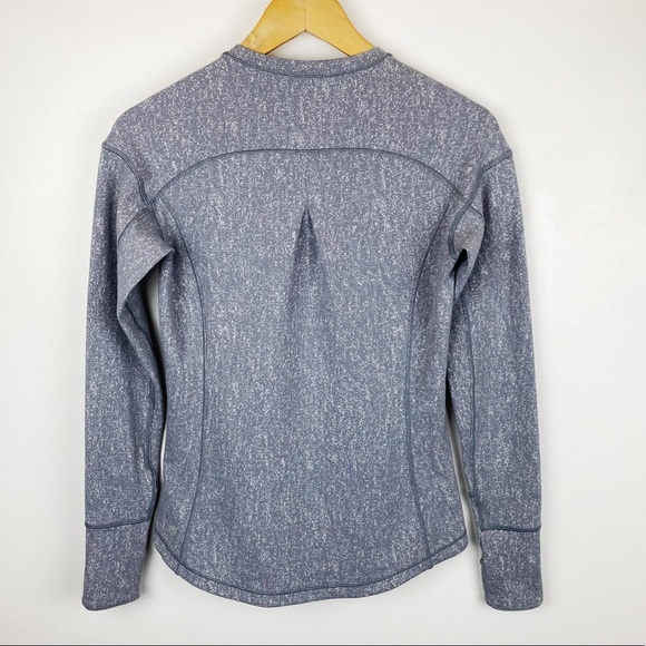 Lululemon Outrun Long Sleeve Running Luon Suited Jacquard Arctic Grey Size 6 - Picture 7 of 9